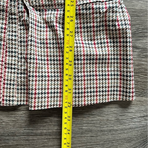 Cabi Houndstooth Sherlock Coat Trenchcoat Brown Red Cream Beige Women size Small - Picture 11 of 12